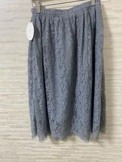 アースミュージックエコロジーブルーレーススカート