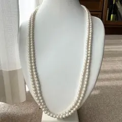 フェイクパールのロングネックレス　150cm超ロング　ホワイト