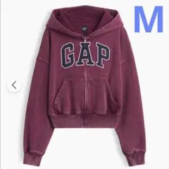 新品⭐︎ヴィンテージソフト オーバーサイズ GAPロゴジップアップパーカーM