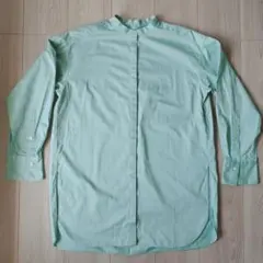 UNITED ARROWS バンドカラー ストライプ ロングシャツ 36 日本製 