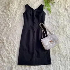 INGNI イング◆ノースリーブ タイトワンピース(F)黒　コットン　日本製