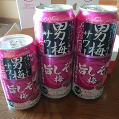 男梅サワー　旨しそ梅　3本セット◎　SAPPORO　ノーベル製菓のサムネイル