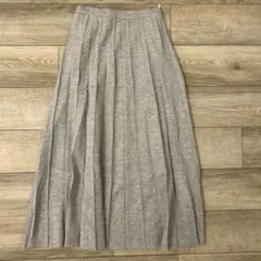 グレー プリーツロングスカート　Fサイズ