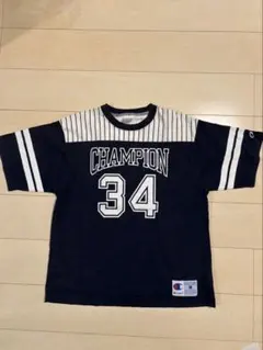 Champion 半袖 Tシャツ ナンバリング ネイビー M