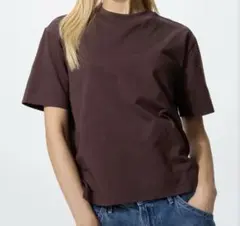 UNIQLO エアリズムコットンT ダークブラウン