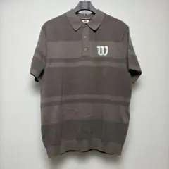 【新品】Wilson Sport ニットポロシャツ ブラウン Sサイズのサムネイル