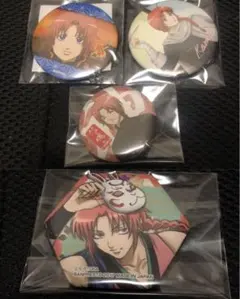 銀魂　缶バッジ　神威 JW くじメイト　4点せット ⑤