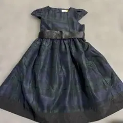 美品　ミキハウス　チェックワンピース120