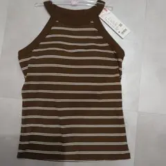 UNIQLO ユニクロ ホルターネックブラタンクトップ M カーキ