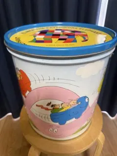 最終値下げ！バーバパパ エルマー コラボ ブリキバケツ