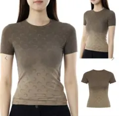 【MARINE SERRE】フェイデッドムーン 半袖Tシャツ ベージュのサムネイル