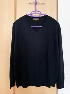 リフレクト　ニット　セーター　9 M 黒　ブラック　キュプラ　羊毛　カシミヤ