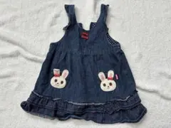 うさこちゃん刺繍デニムジャンバースカート