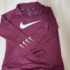 NIKE RUNNING ハーフジップ トレーニングシャツ ボルドー L