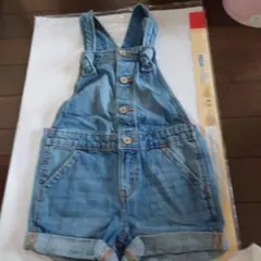 GAP デニムオーバーオールショートパンツ