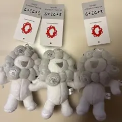 ミャクミャク ボールチェーンマスコット ホワイト 白 ABC 3種セット