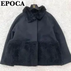 EPOCA THE SHOP 中古黒ファーコート ショート丈 レディース EPOCA THE SHOP 中古黒ファーコート ショート丈 レディース