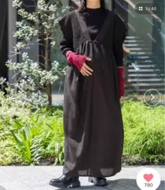 LEPSIM 【産前・産後対応】マタニティ/シャーリングワンピース