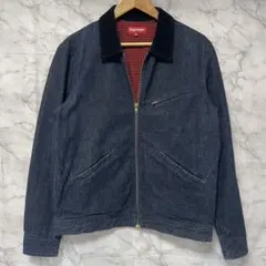 希少【12AW】Supreme デニム ワークジャケット M 赤チェック 裏地
