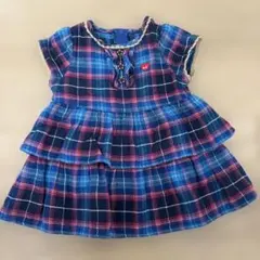 ミキハウス チェック柄 ワンピース 80