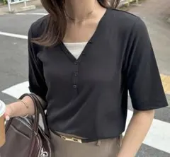 ディスコートリブヘンリーネック 半袖Tシャツのサムネイル