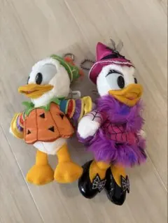 ディズニー 15周年 ドナルド デイジー ぬいぐるみバッジ 2点セット