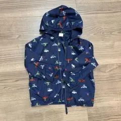 H&M ウィンドブレーカー　車　青　動物　80サイズくらい