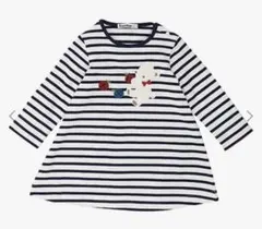 ファミリア　ボーダー長袖ワンピース