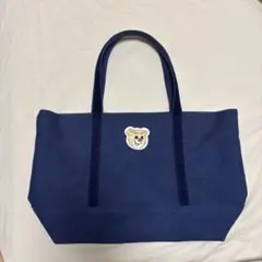 【超美品】フェイラー オールドテディ ワッペントート ネイビー LL