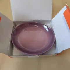 新品ルクルーゼ フローラオーバルプレート19cm モーヴピンクのサムネイル