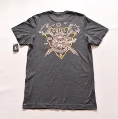 【 VOLCOM ボルコム 】両面プリント ポケット付き Tシャツ S グレー