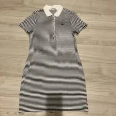 美品⭐︎LACOSTE ラコステ　ボーダーワンピース ポロシャツワンピースのサムネイル