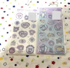 サンリオ　すりガラス風シール　サンリオキャラクターズ　マイメロ　クロミ