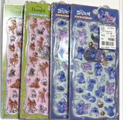 プチドロップステッカー 国内正規品 スティッチ バンビ 最安値　４枚