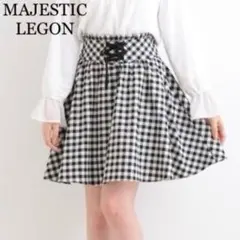 MAJESTIC LEGON レースアップ チェック ミニスカート スカパン