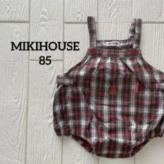 MIKIHOUSE ミキハウス チェック だるまロンパース 85のサムネイル