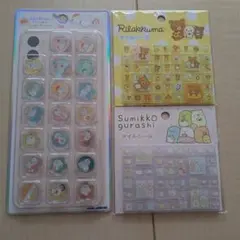 正規品【新品】キラコロだいふくエナガおはじき☆タイルシールりらっくま&すみっこ