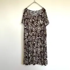 ジョルジュレッシュ［L］大人クラシカル◎線画フラワープリント◎ミモレ丈ワンピースのサムネイル