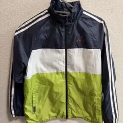 adidas 140 ジップアップジャケット ネイビー ライム ジャージ