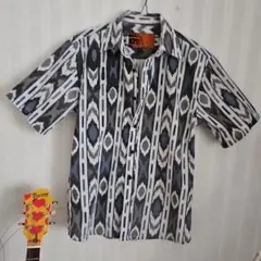 幾何学模様 アロハシャツ Lサイズ