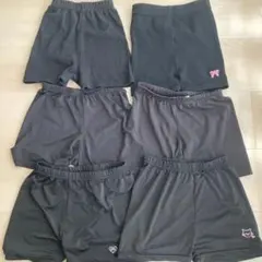 120サイズ 子供用スパッツ 黒パン　6枚セット ブラック