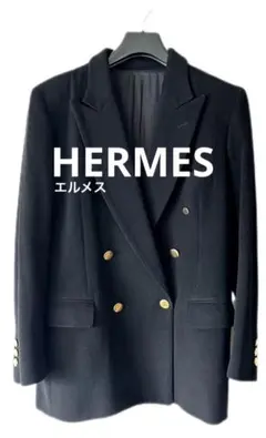 ✨️最高級デザイン✨️HERMES エルメス テーラードジャケット メンズ 48 HERMES】エルメス テーラードジャケット ウール モヘア サイズ50