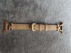 ベージュ レザー バンド ゴールド金具