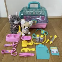 ぬいぐるみセット　しまネコちゃん お医者さんセット サンレモン　チワワのサムネイル