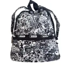 LeSportsac レスポートサック リュック デイバック ブラック ナイロン