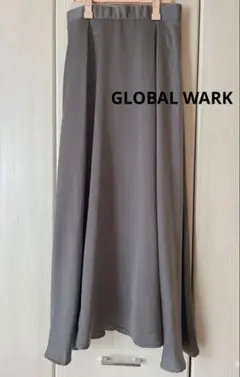 GLOBAL WARK ロングスカート M グレー 入学式 卒業式 結婚式
