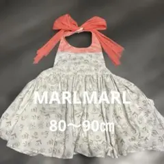 MARLMARL ホワイトフラワーエプロン