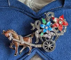 マーカサイト マルカジット 馬車 シルバー925 ブローチ - メルカリ
