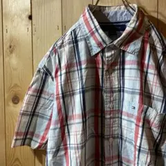 ss4803 TOMMY HILFIGER 半袖シャツ チェック M
