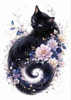 一作限り】白猫 黒猫 月夜 蝶 花 幻想 L365 - メルカリ